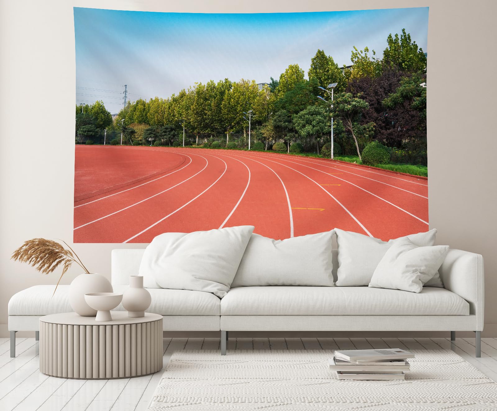 Amazon.com : chnywork 10x8ft Athletics Running Track Backdrop Red