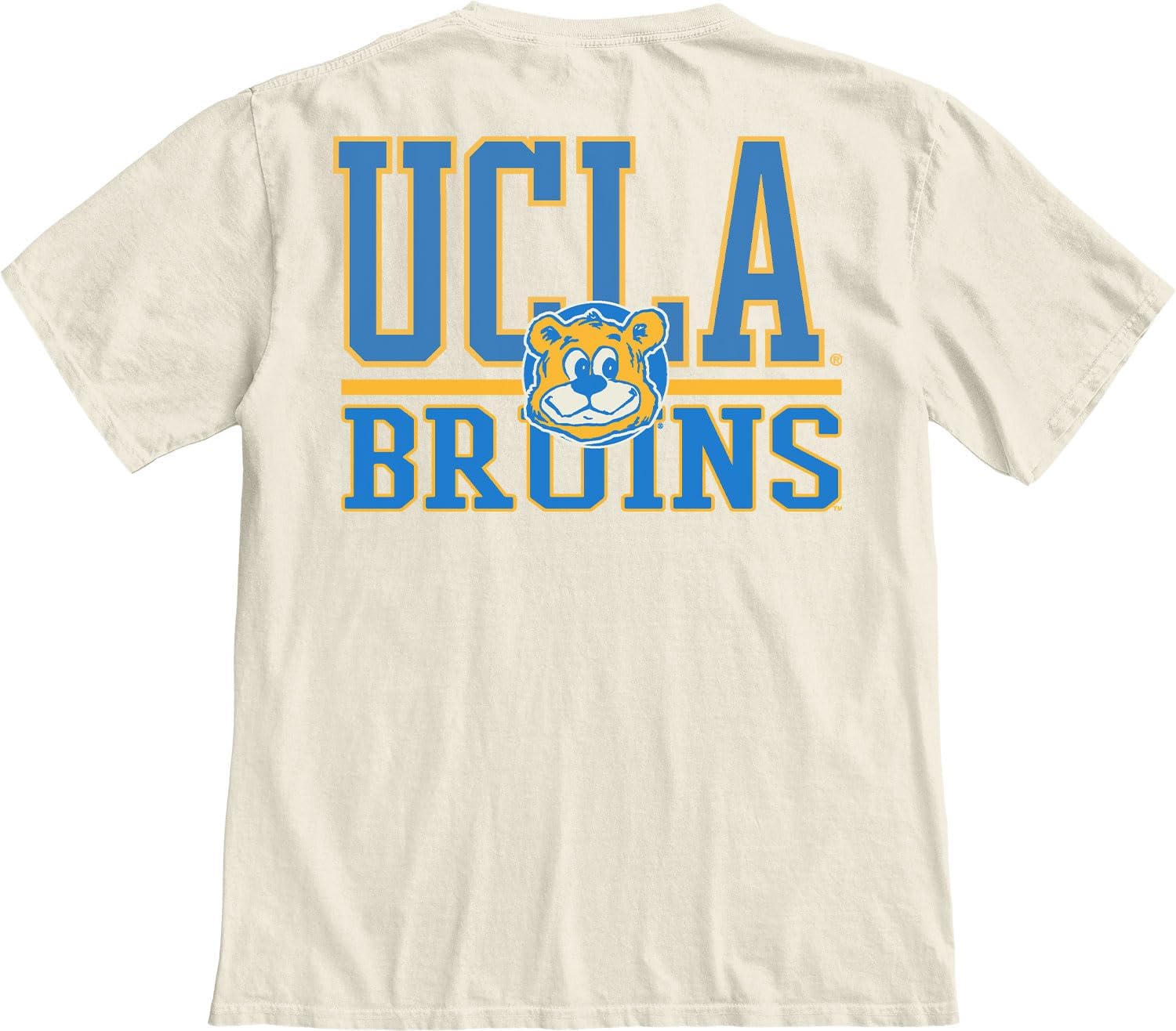Blue 84 NCAA Unisex-Adult NCAA Officially Licensed T-Shirt Ringspun Front/Back Mascot Ivory