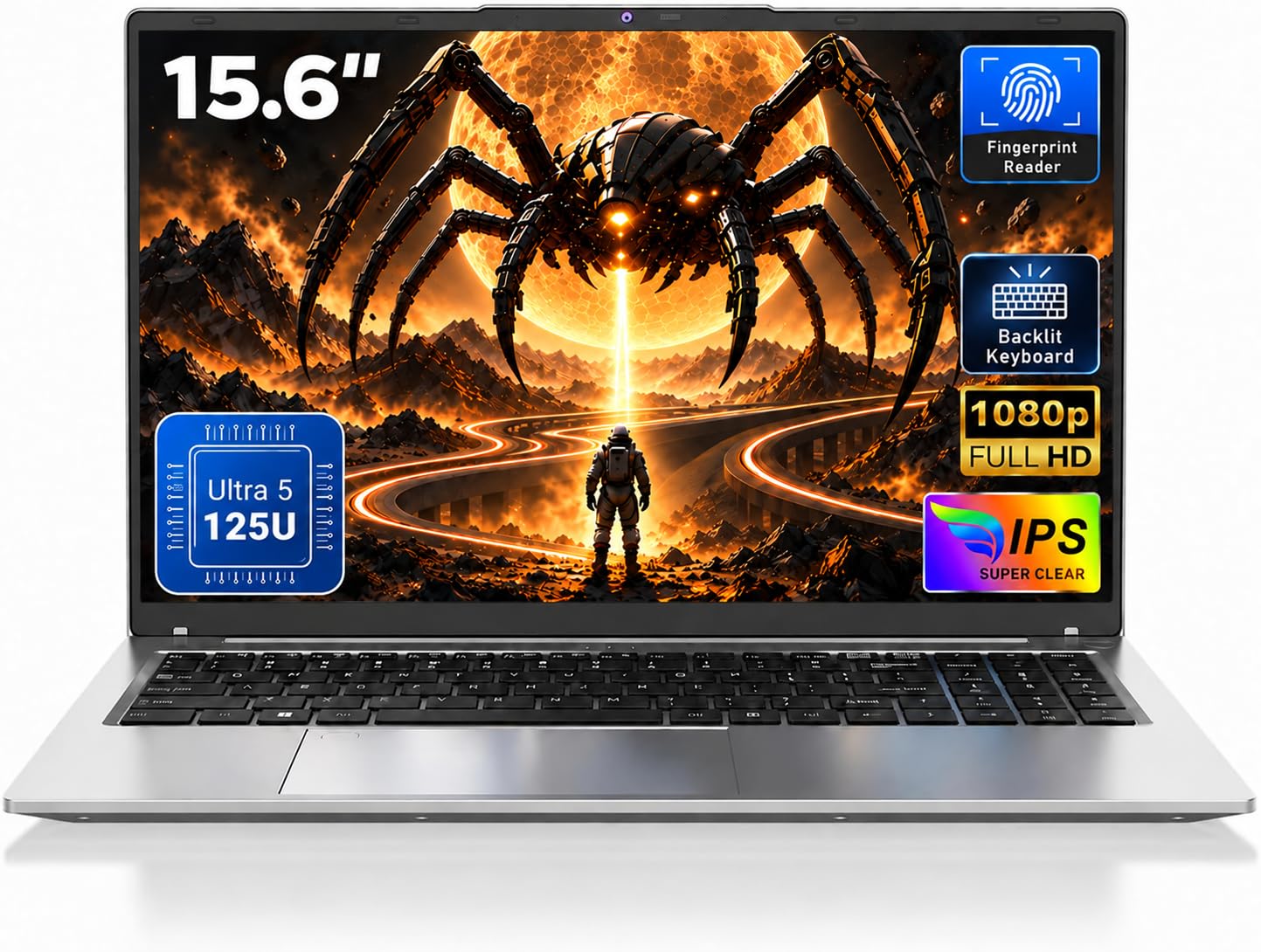 CHIFUYOU IA Gaming Notebook 15,6 pollici, Ultra 5-125U, 24GB RAM 1TB SSD | PC Portatile Schermo FHD IPS da 15,6 pollici per produttività e multimedia