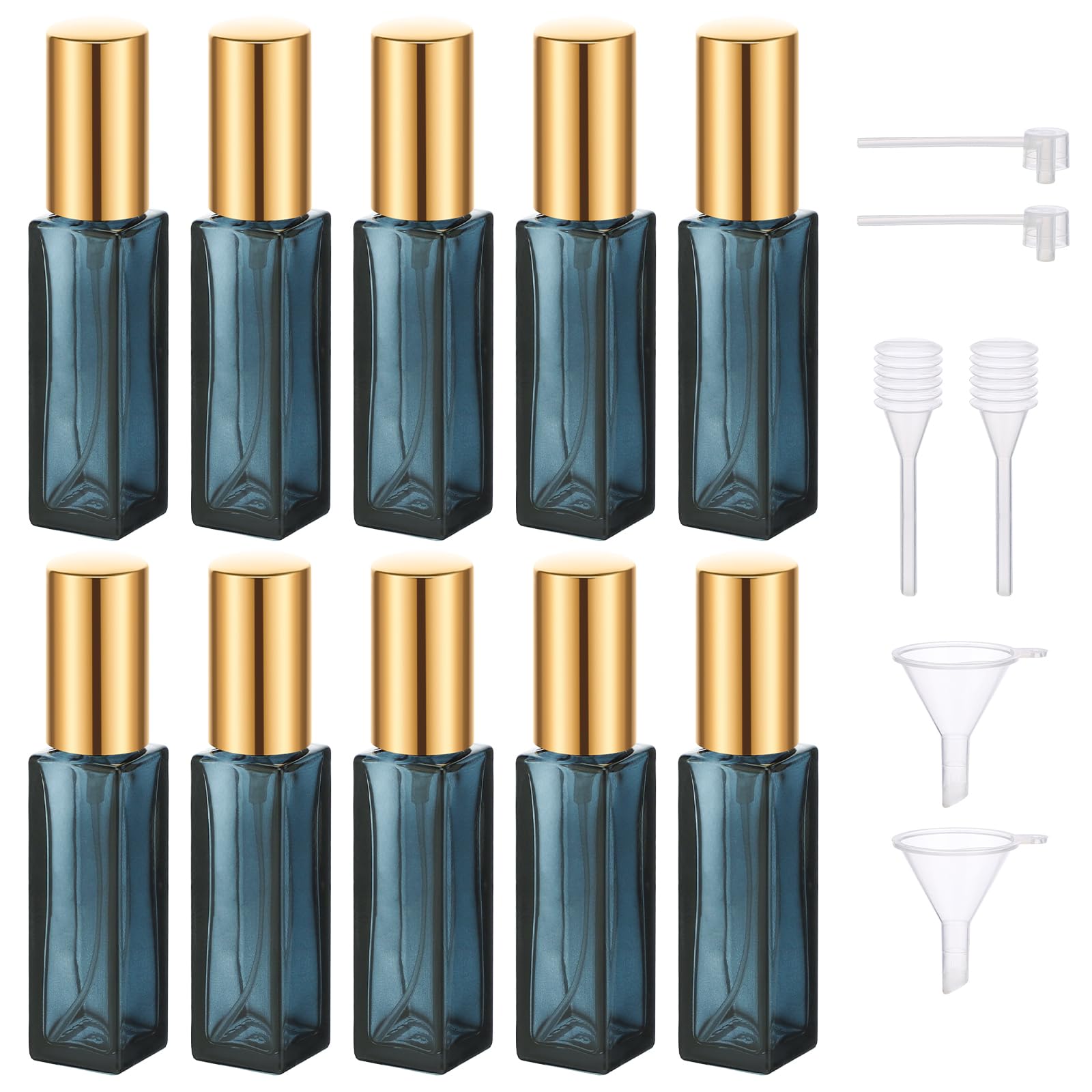 Segbeauty Atomizador Perfume Recargable, 5 Piezas 10ml Portátil Contenedor de Perfume de Viaje, Adecuadas para la Aviación, Viajes Accesorios (Azul Semitranslúcido) — view 18