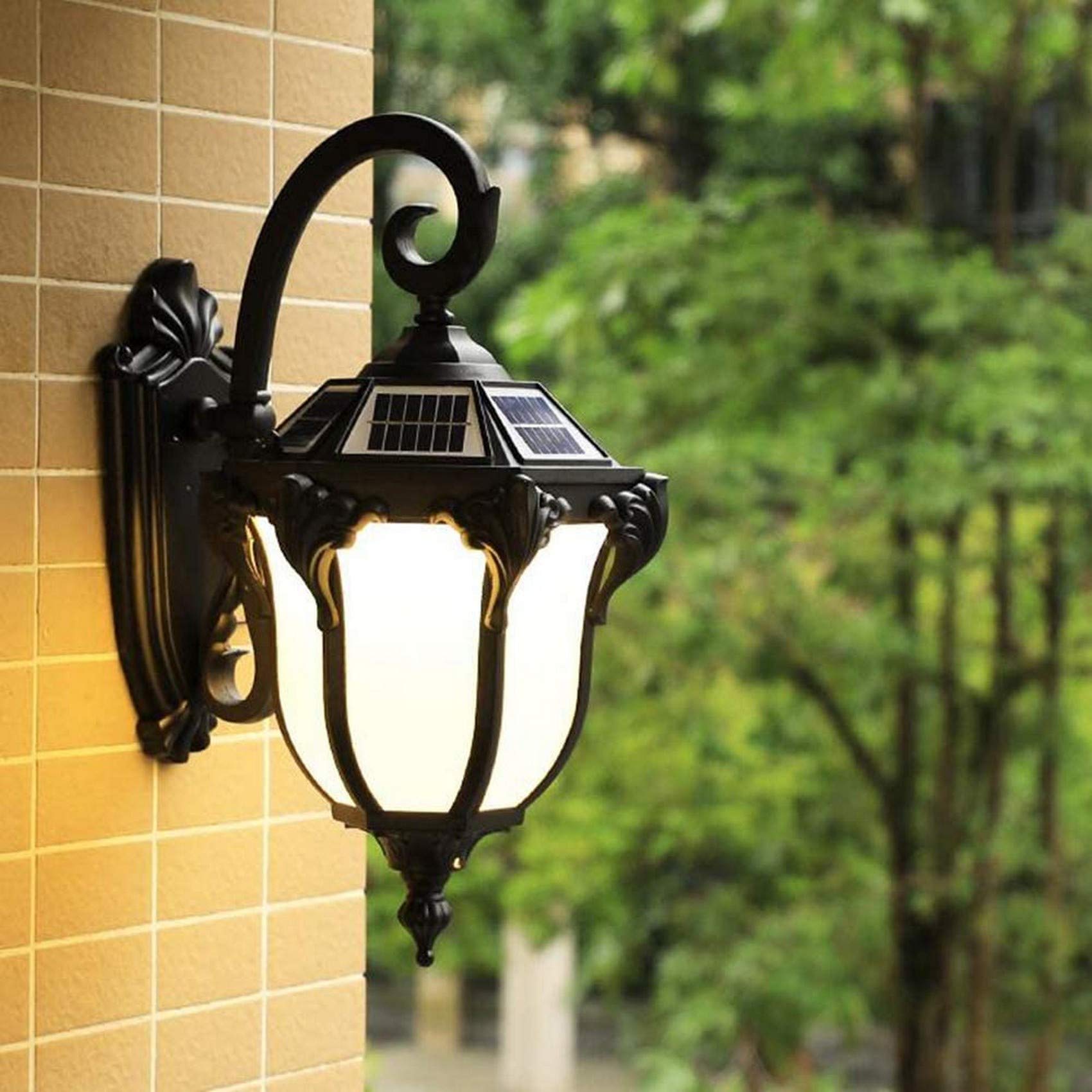 Applique solaire LED super lumineuse et étanche IP65 pour jardin (lot de 9)