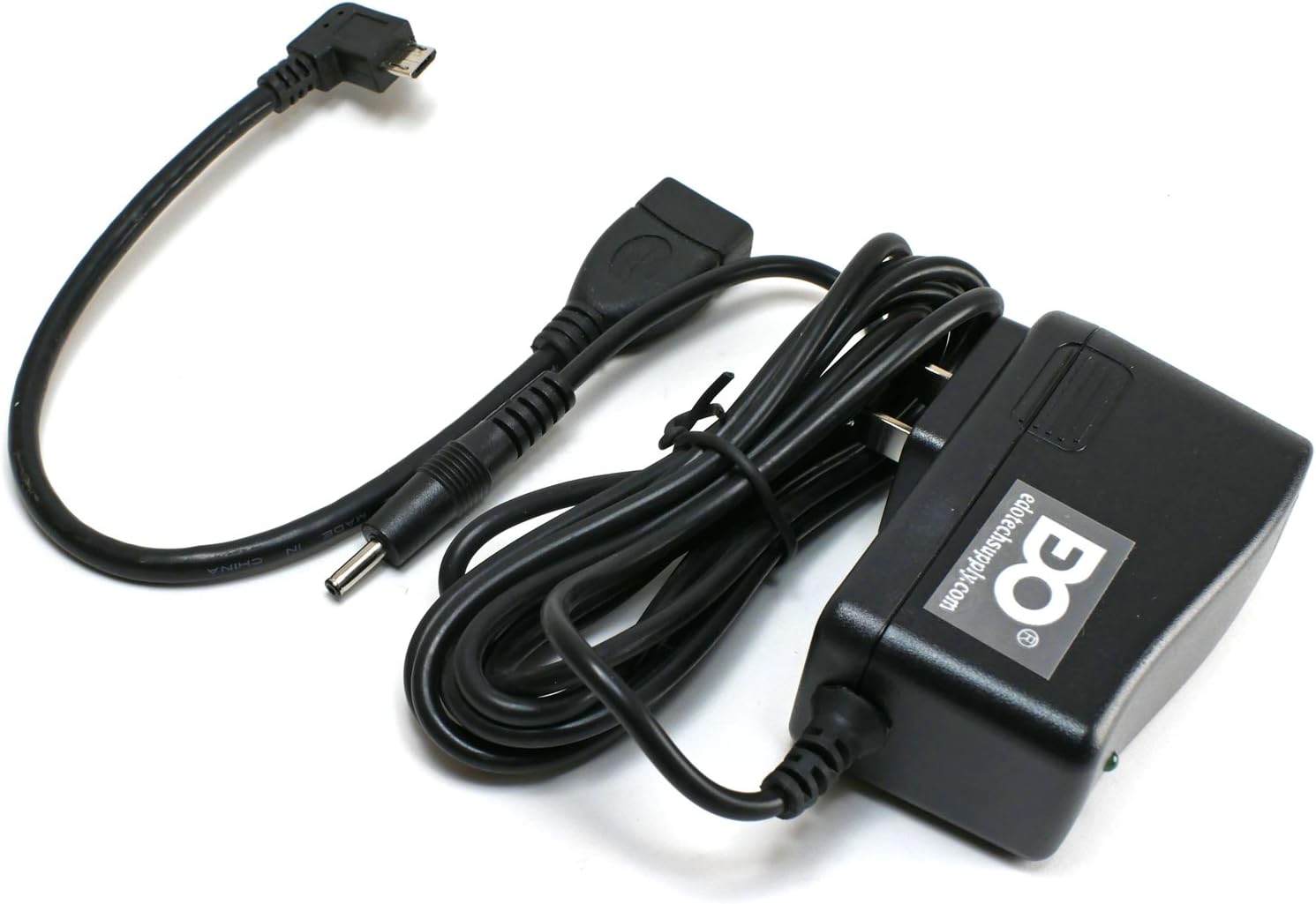 EDO Tech 5V 2A AC Power Adapter Charger and Free USB OTG Host Cable for Huawei IDEOS S7 S7-Slim MediaPad S7-301u S7-312u, S7-104, S7-201w S7-303u Android Tablet PC