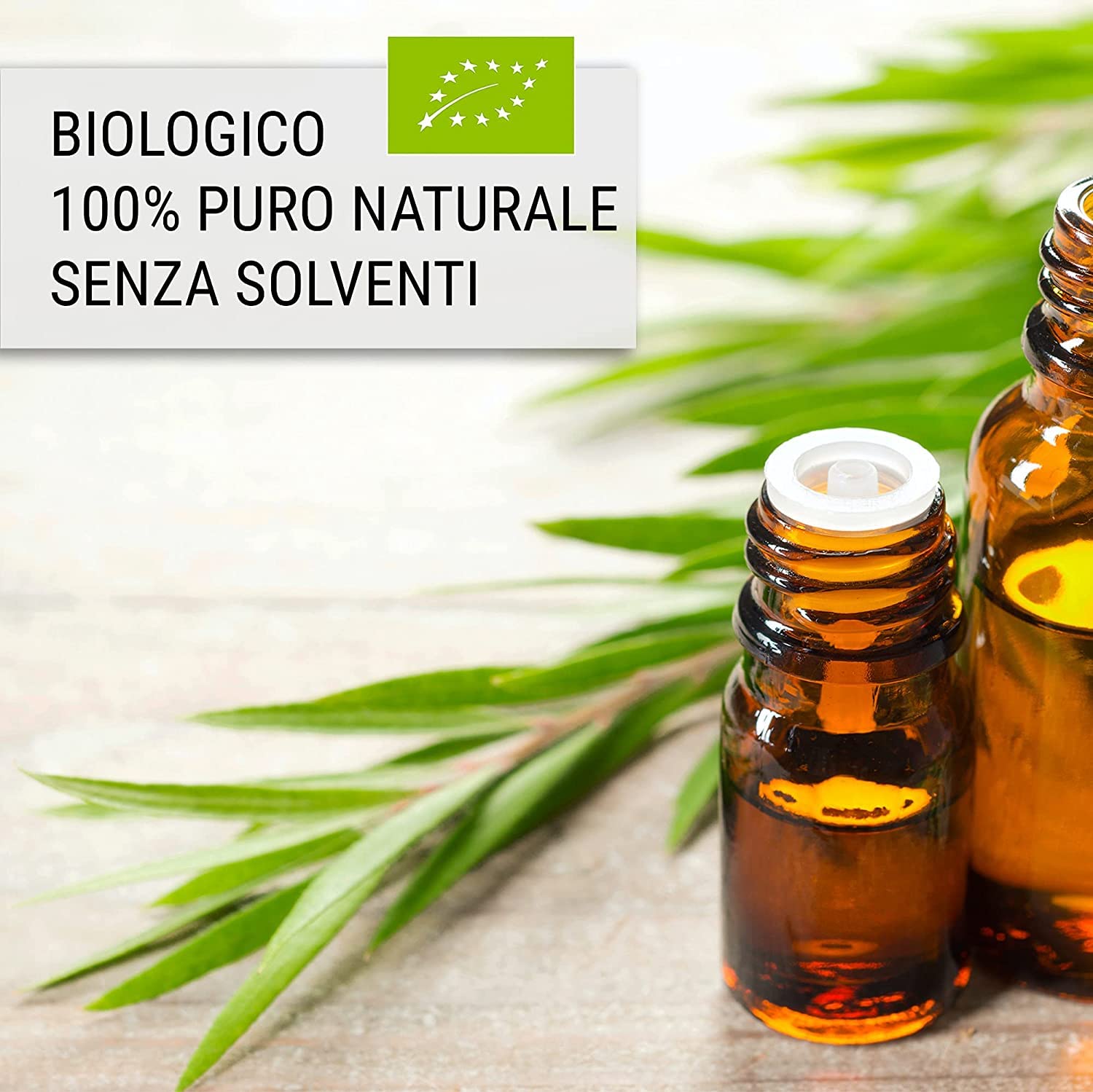 Tea tree Bio Olio essenziale 100% Puro Albero del te' 50 ml - Uso interno Terapeutico Alimentare Diffusori ambiente Aromaterapia Cosmetica - Laborbio