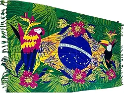 Canga de Praia Grande Feminino Brasil Colorida