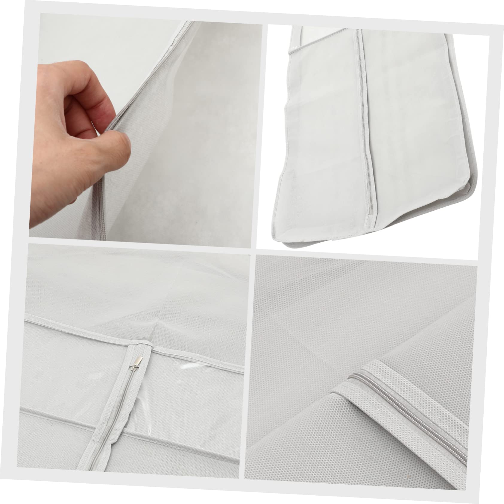 Borsa Porta Abiti con Cerniera 3 Pezzi Non Tessuto | Finestra in Pvc Trasparente, Traspirante e Riutilizzabile, per Guardaroba e Viaggio di Lavoro