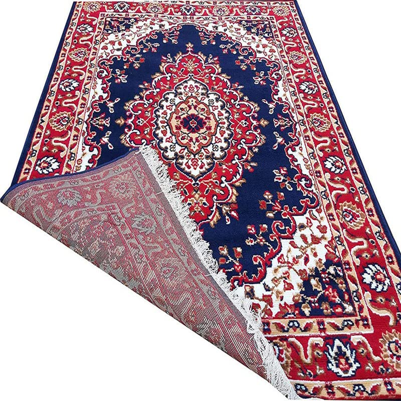 Image of Home Decore Acrylic Carpet for Your Living Room & Drawing Room Aywhere in Your Home (180X240 Blue Colour)- 6x8 Feet