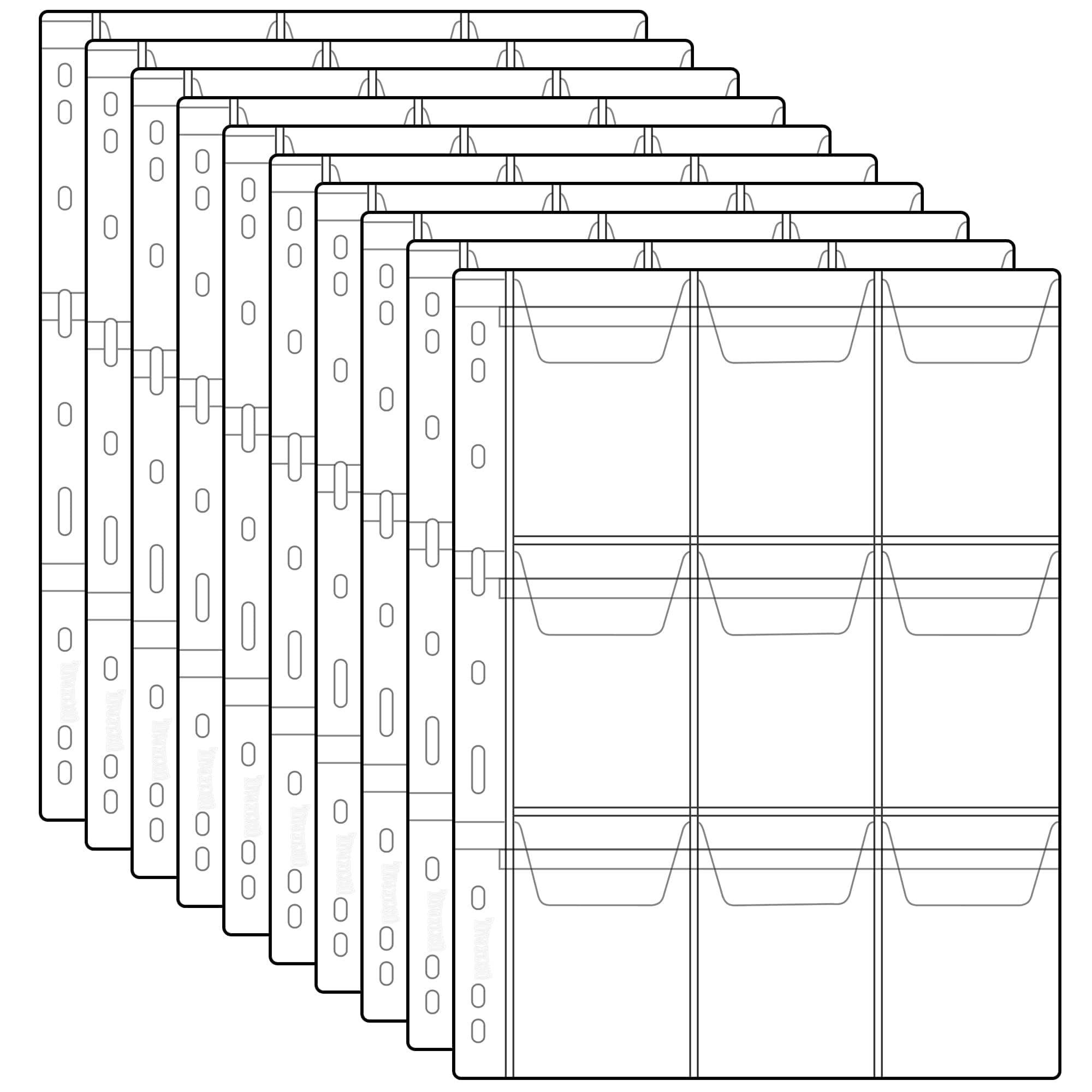 Uncle Paul 90 Pocket Coin Pages - 9 Grids/Page Plastic Coin Holders Stamp Currency Protector Coin Collecting Supplies 10 Sheets CS03009