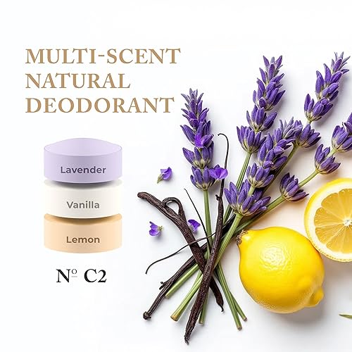 Miniatura 4 de Nevo Desodorante en barra Multi Scent con capas  Desodorante sin aluminio para mujeres y hombres  Todo natural, orgánico, vegano, no tóxico  Aceite