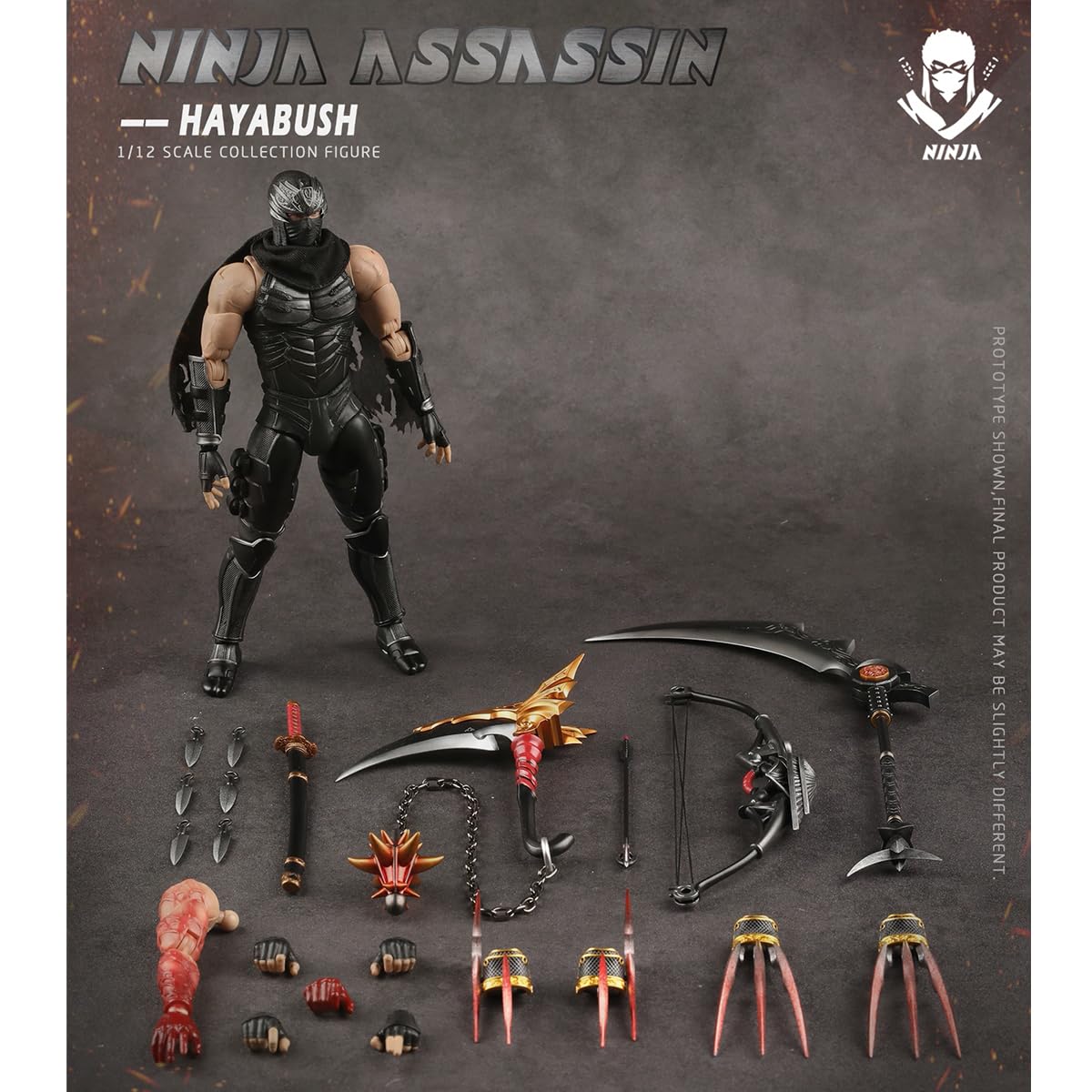 Amazon.co.jp: HiPlay BROTOYS 1/12 忍者アサシン 1/12 可動フィギュア 