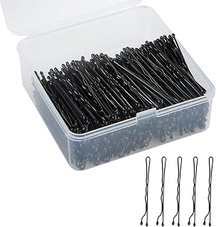 PURPLESKY 400 Pack 2" Black Bobby Pins - Strong Hold Rust-Resistant Steel Hair Pins for All Types, Updos & Styling in Case