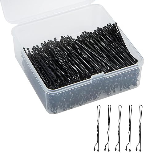 Black Bobby Pins - 400 horquillas para el cabello para mujer alfileres para cabello grueso fino y todo tipo de cabello horquillas para el cabello
