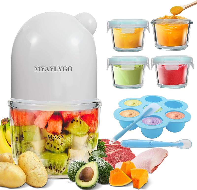 Baby Food Maker & Food Processor, Upgraded 14-in-1 Baby Food Blender, Puree Maker, Puree Grinder for Fruit, Veggies, Meat, Baby Feeding Essentials, Shower Gifts Set | Upgraded 14-in-1, Borosilicate Glass, BPA-Free, Easy to Use & Clean, For Fruit,Veggies,Meat, Baby Food Maker, Baby Essentials