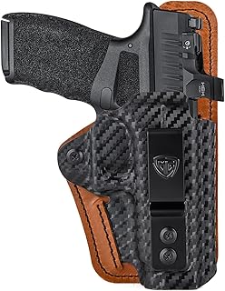 Hellcat Pro Holster with Comfort Foam Pad, IWB Kydex Leather Hybrid Holster for 9mm Springfield Armory Hellcat Pro & 3" He...