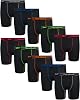 Reebok Boys Boxer Briefs - 10 Pack 5'' Inseam Soft Stretch Performance Boys Underwear - Moisture Wicking Youth Boxers
