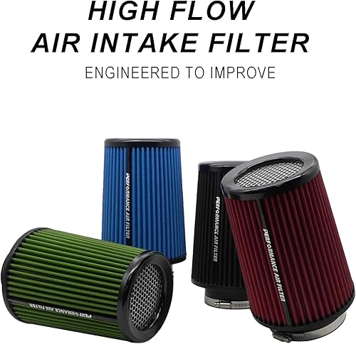 Miniatura 9 de 3 filtros de entrada de aire frío de 3.5 y 4 pulgadas, filtros de aire de cono de rendimiento de 2.992 in, 3.504 in, 3.976 in, universales para