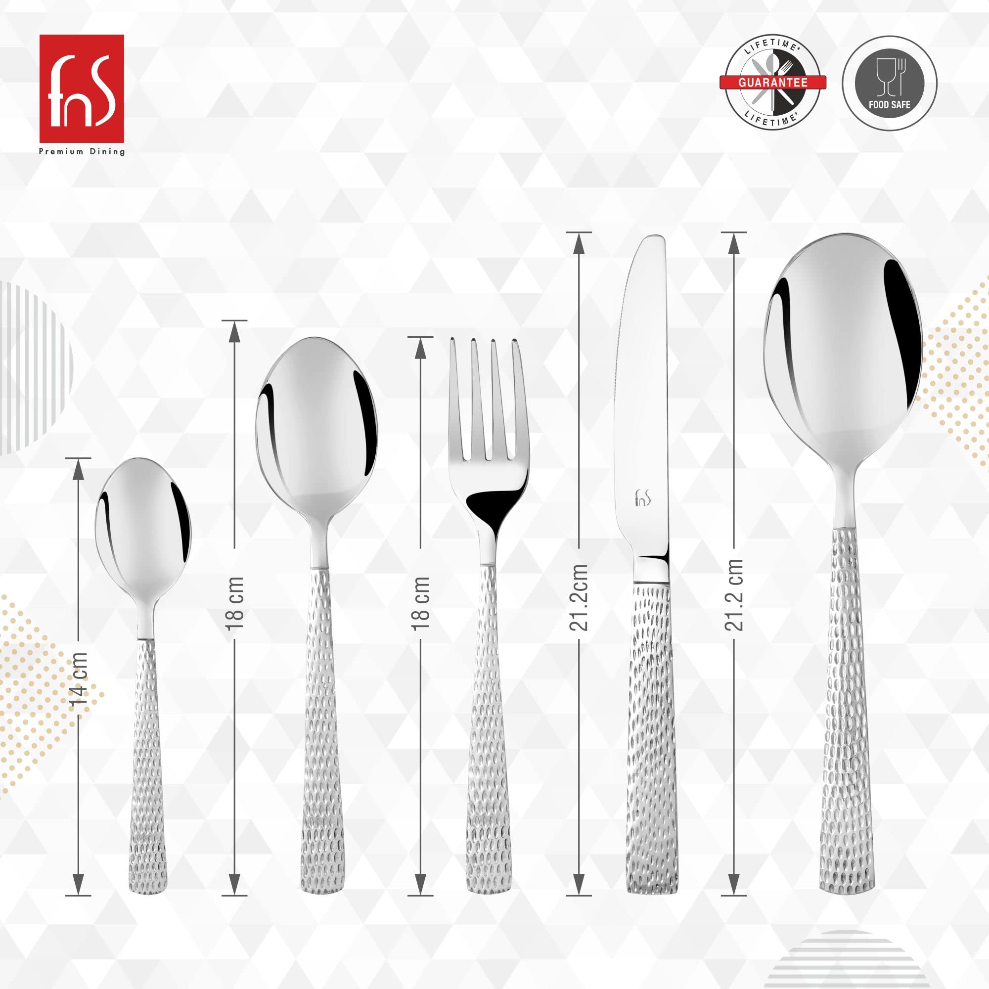 FnS Madrid Cutlery Set - 26 Piece Stainless Steel -3