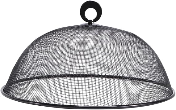 BESTOYARD 14-Inch Stainless Steel Mesh Food Cover Dome with Ventilated Protective Design for Kitchen Outdoor Picnic Bbq and Fruit Protection