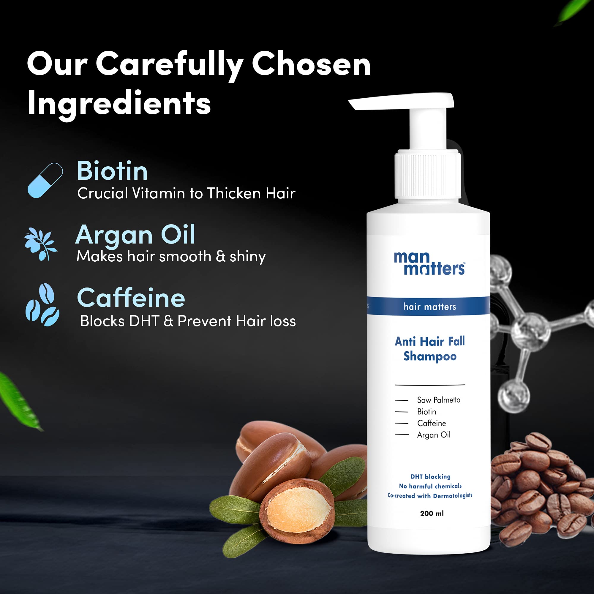 Man Matters Complete Anti Hair Fall Kit Grow Hair Tonic 60ml Anti