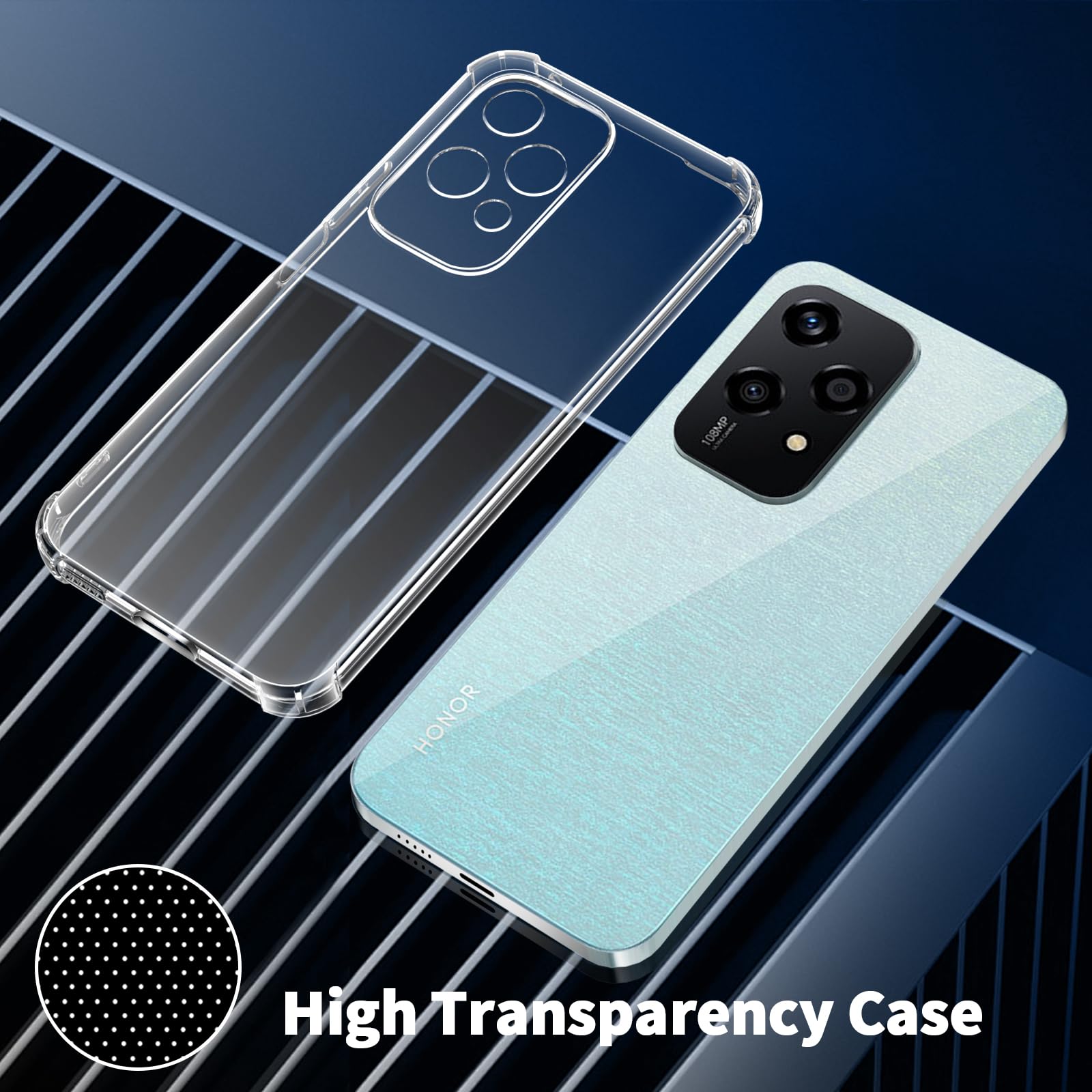 COPIKE Cover Antiurto per Honor 200 Lite 5G con Protezione Fotocamera, Custodia Silicona Anti Graffio TPU Sottile, Trasparente