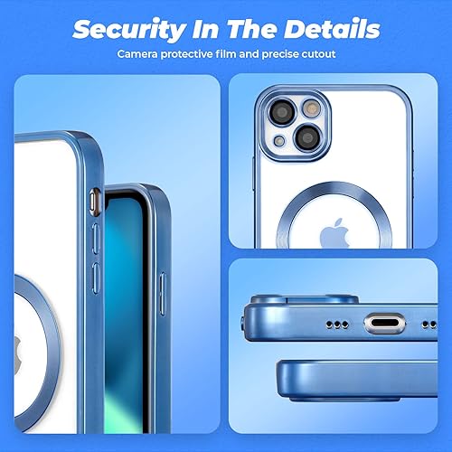 Miniatura 6 de ZCDAYE Funda para iPhone 15 Pro Max, iPhone 15 Pro Max (6.7 pulgadas) Funda compatible con carga inalámbrica, borde galvanizado transparente TPU a