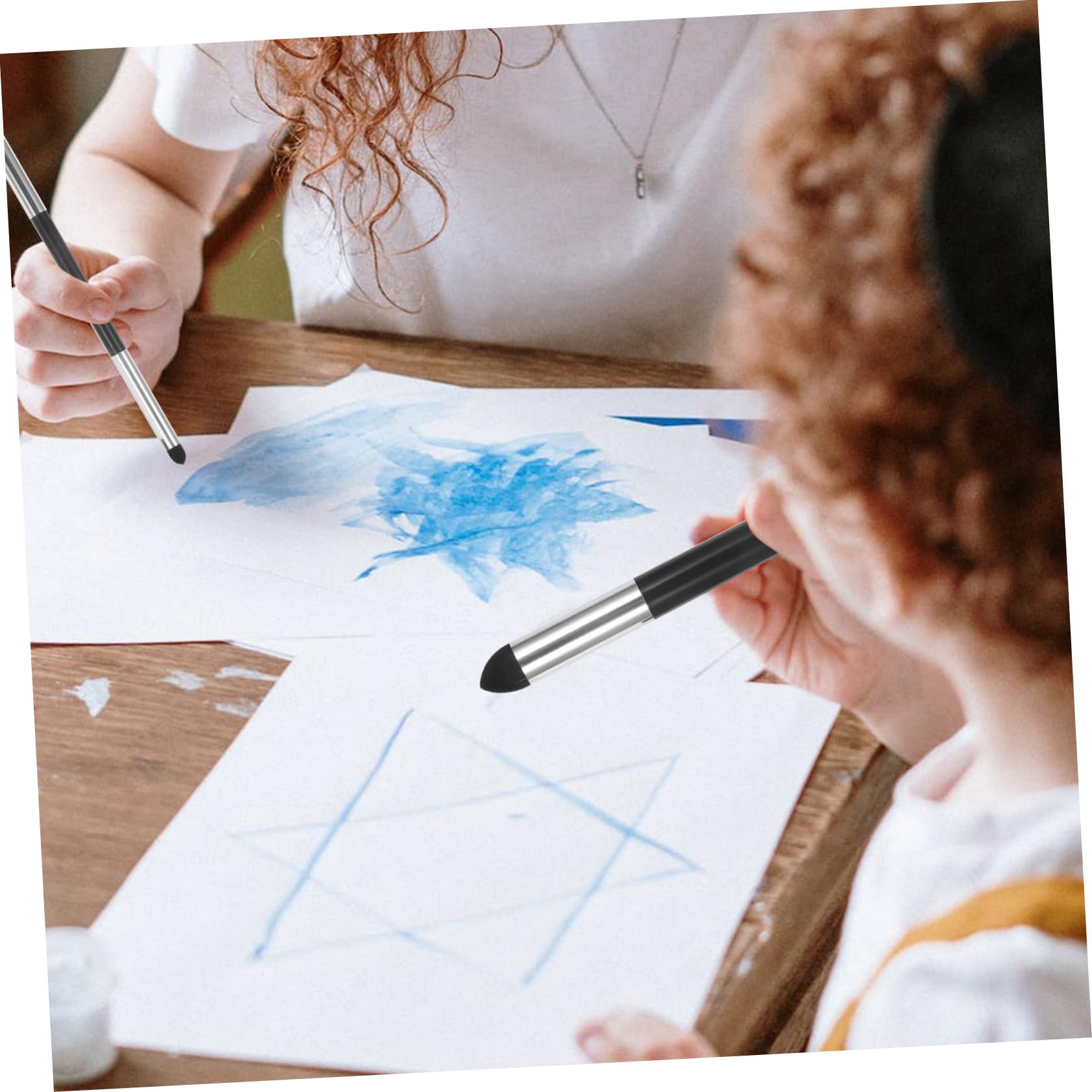 Uonlytech 5 Ensembles Set De Stylos Effaçables pour Dessin Éponge À Estomper Réutilisable pour Artistes Outils De Dessin Polyvalents 4 Pièces * 5