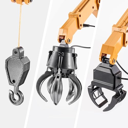 Miniatura 3 de Camión volquete con control remoto de 26 canales, 2 en 1, camión volquete a control remoto, juguete de construcción resistente, ideas de regalos de