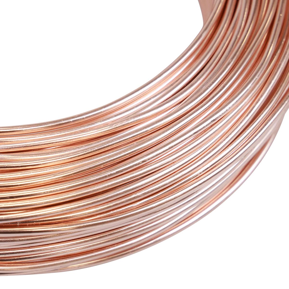 Aludraht 2mm, 60m, 500g Rosegold - Biegsamer Schmuckdraht zum Basteln, Dekorieren und Floristikbedarf
