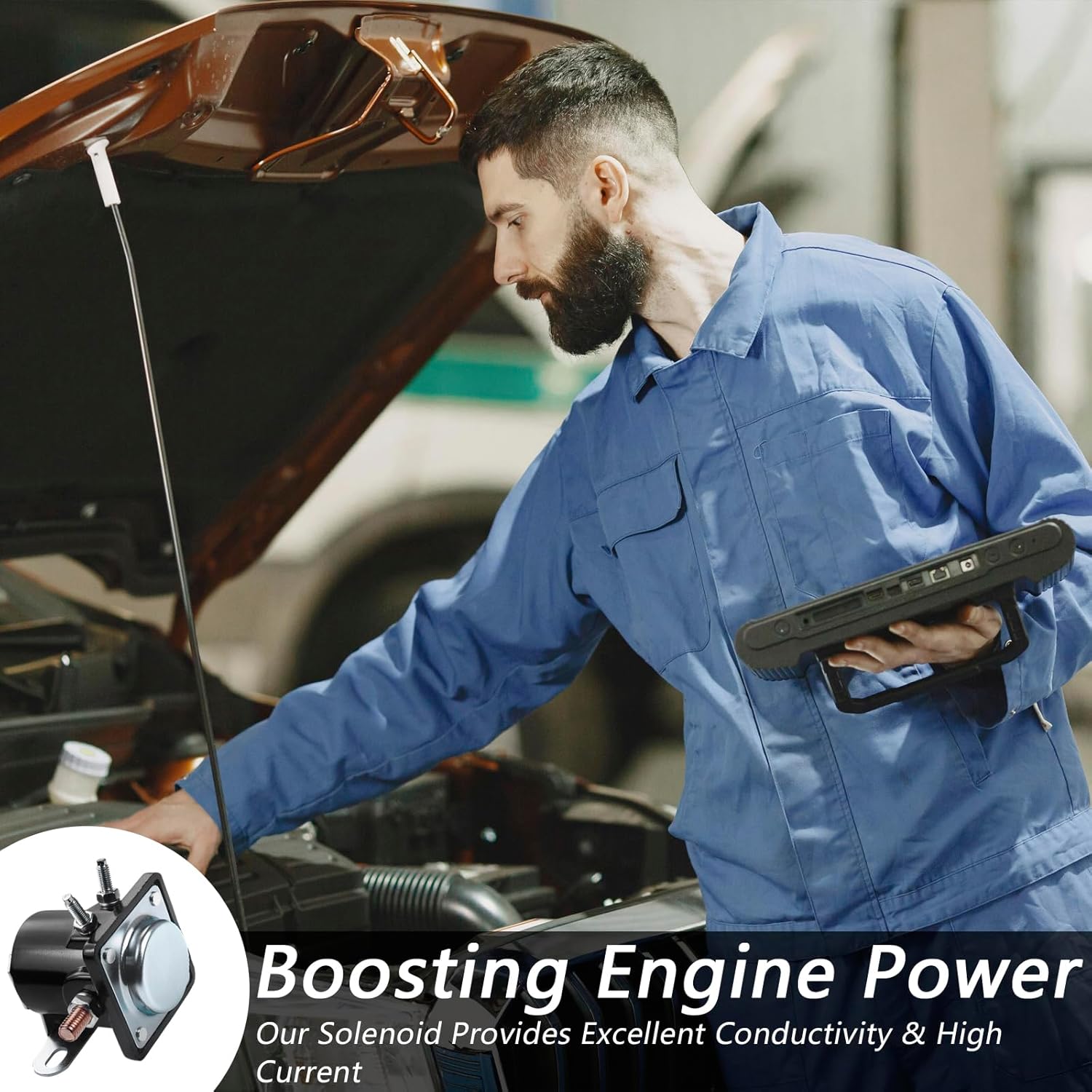 12V Starter Solenoid Relay Sw3, Upgrade Hot Rod Starter Solenoid for Ford, Jeep, Mercury, Lincoln B6az-11450a C6af C7af C3912 C9af D2af11450aa 50-430