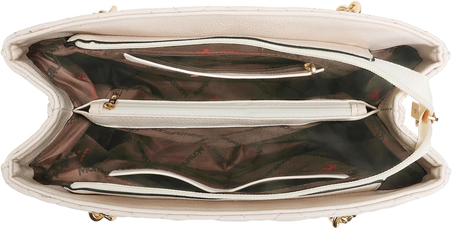 Montana West MEDIUM Tote Bag for Women Quilted Chain Handbags Shoulder Purse - Image 6