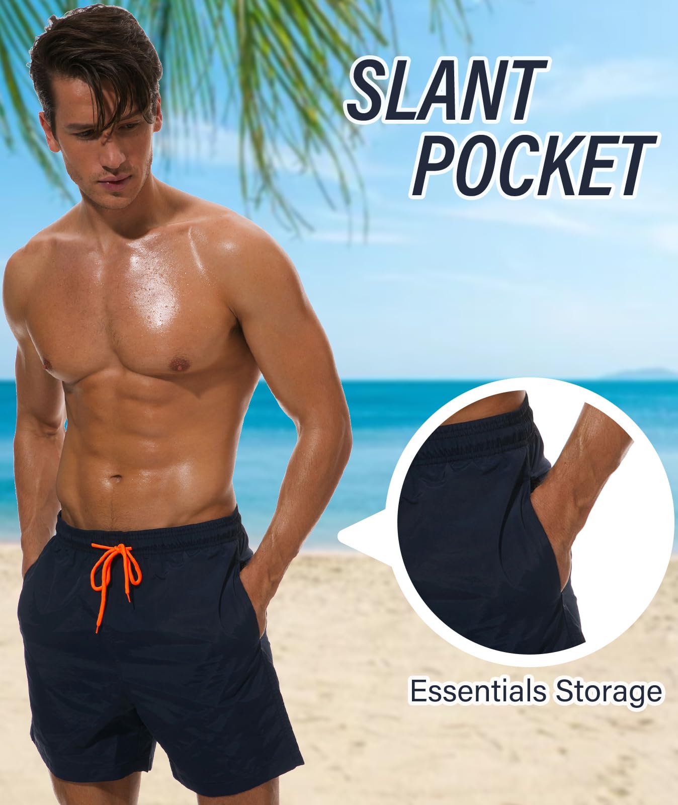 Bañador Hombre Secado Rápido Bañadores Hombre Traje de Baño Estilo Básico Bañadores para Hombre