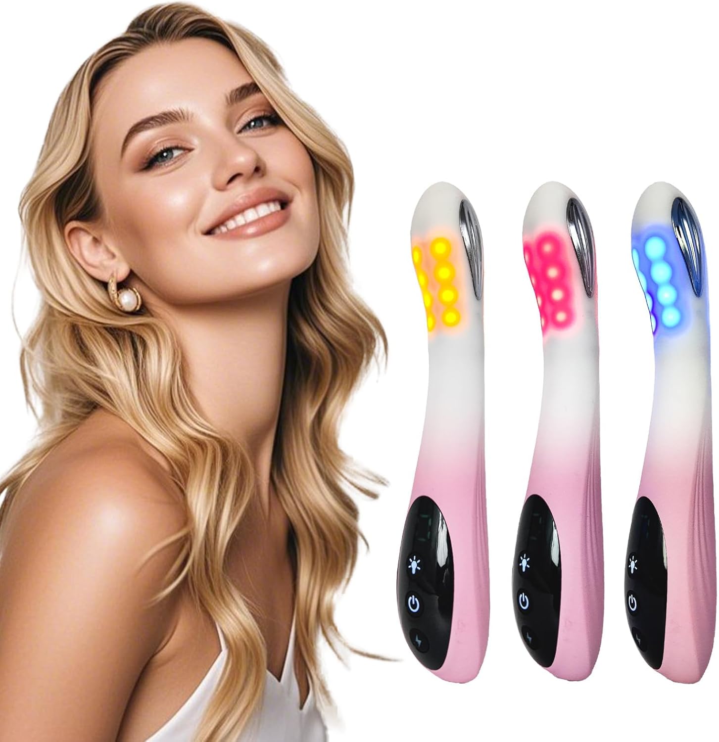 Female Vaginal Health Device, red Blue Yellow Led Light 3 in 1 Intimate Device for Women Exercises，Tighten Pelvic Floor Exercises Kegel Exerciser