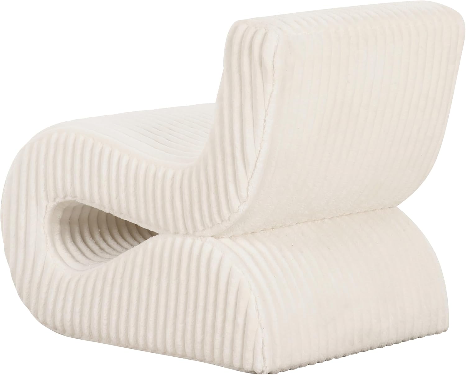 Tov Furniture Senna Cream Oversized Corduroy Accent Chair