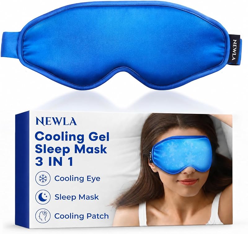 Máscara ocular reutilizável NEWLA com gel e faixa ajustável