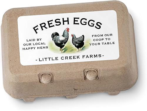 Etiquetas personalizadas para cartones de huevos, calcomanías impresas personalizadas, mate o brillante, 2 x 4 pulgadas, disponibles en cantidades