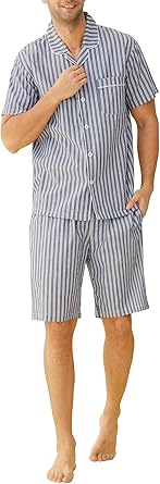 Latuza Mens Cotton Woven Short Sleepwear Pajama Set