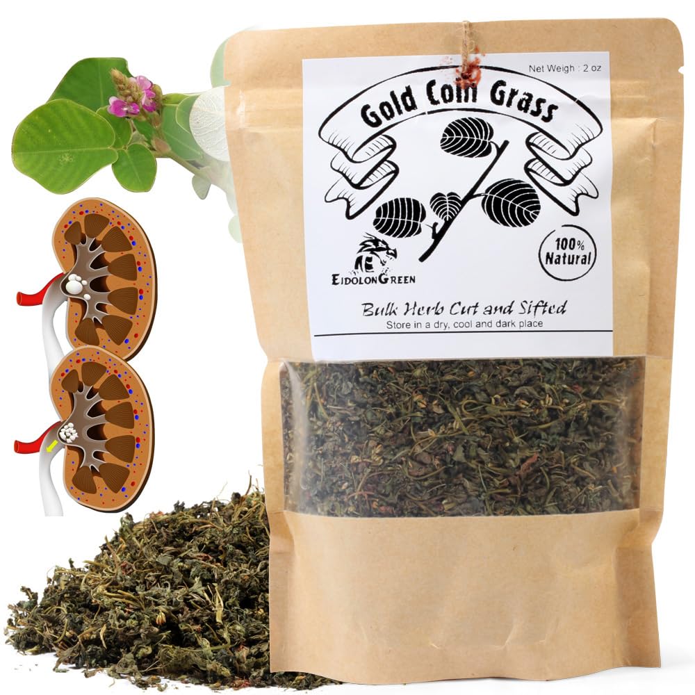 EidolonGreen Gold Coin Grass Tea (Lysimachia christinae) - Herbal Blend for Kidney & Gallbladder Health | Dried Loose Leaf (2 Ounce (Pack of 1))
