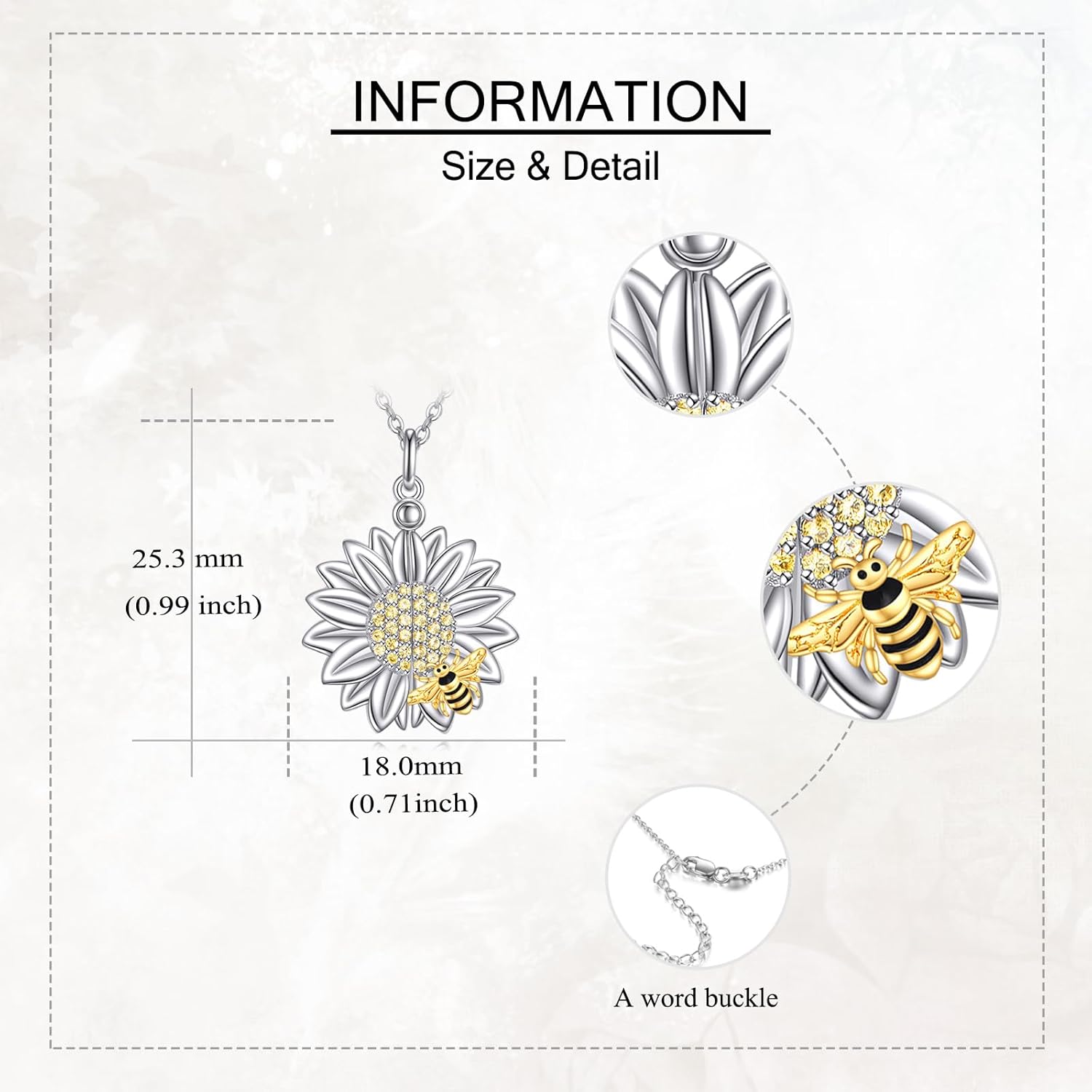 You Are My Sunshine Necklace 925 Sterling Silver Sunflower Necklace Sunflower Locket Sunshine Jewelry Gifts For Women Female - Image 4