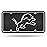 Rico Industries NFL Football Detroit Lions Carbon Fiber Metal Auto Tag 6 x 12 - Great For Truck/Car/SUV
