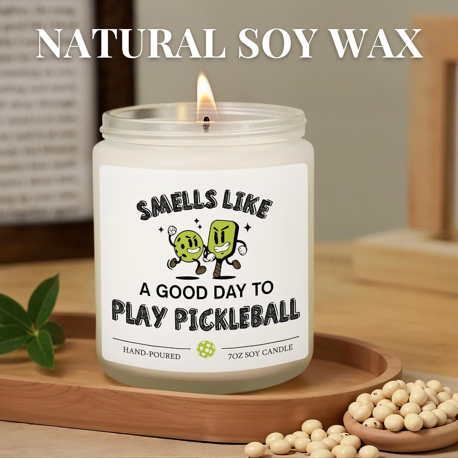 Pickleball Gifts for Women Men - Lavender Scented Candle, Pickleball Accessories, Cool Gifts for Pickleball Players, Lovers, Pickle Ball Themed Gift for Christmas Birthday Fathers Day Mothers Day image 4