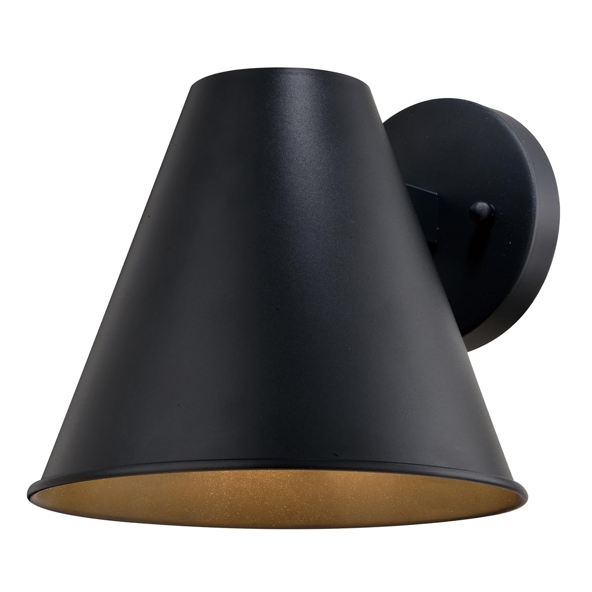 VAXCEL Smith 8 in. H 1-Light Textured Black Contemporary Outdoor Wall Sconce,
