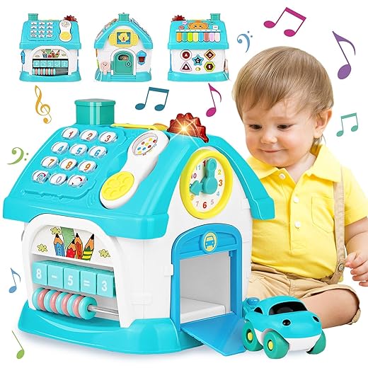 Baby Toys Montessori Birthday Gift: 6-in-1 Baby Musical Toys for 1+ Year Old - Educational Learning Activity Toys for Toddlers Age 1-3 First Birthday Gifts for Boys Girls 12 18 24 Months