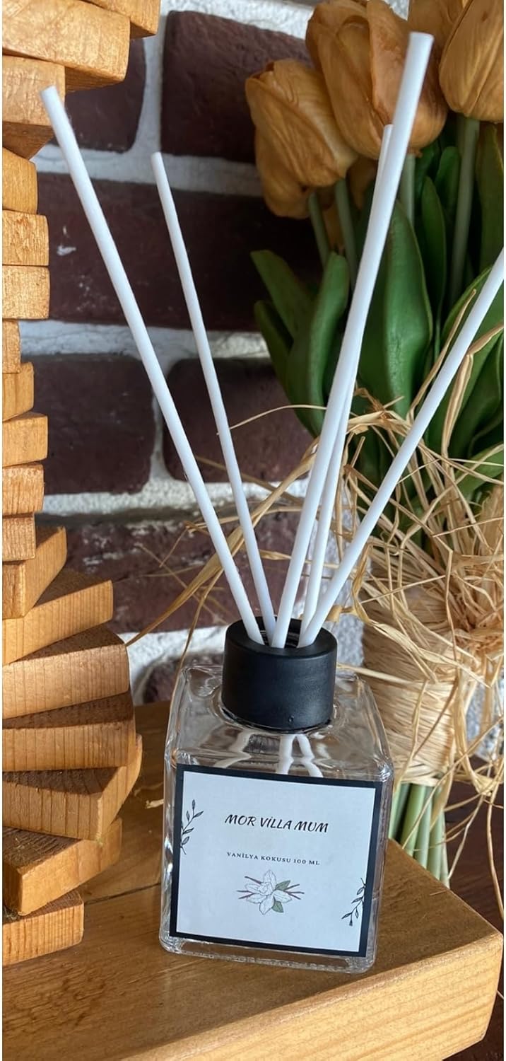 Reed Diffuser Vanilla Scented Essential Oil, Home Fragrance Air Freshener, 3.4 fl oz (100ml) - One Size