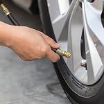 8.1" Flexible Tire Valve Extension Adapter with Cap, Rubber Tyre Inflator Extension Adaptor Air Extender for Most Auto E-Scooter Tractor Motorcycle Bike Car Spare Tire