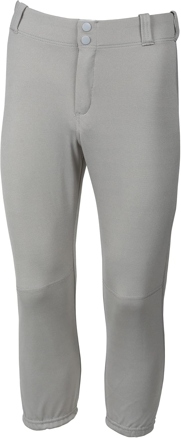 Martin Sports Girls Low Rise Softball Pants, Grey, Large