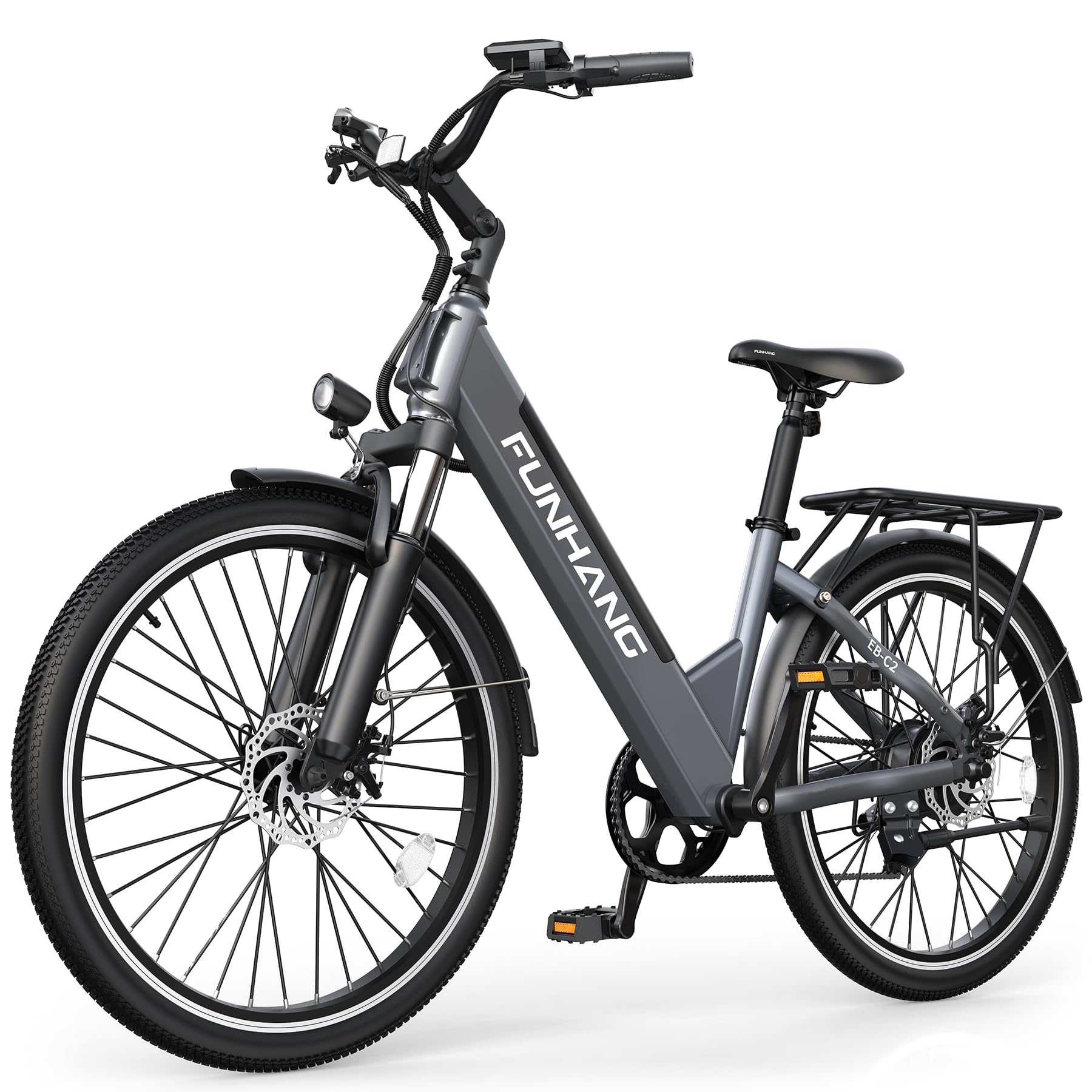 Electric Bike for Adults, 1000W Peak EBike, 50 Miles 21.7MPH Adult Electric Bicycles with 48V Built-in Removable Battery, Adjustable Stem, Rear Rack, 7 Speed, 26" Step-Thru E Bike for Commute