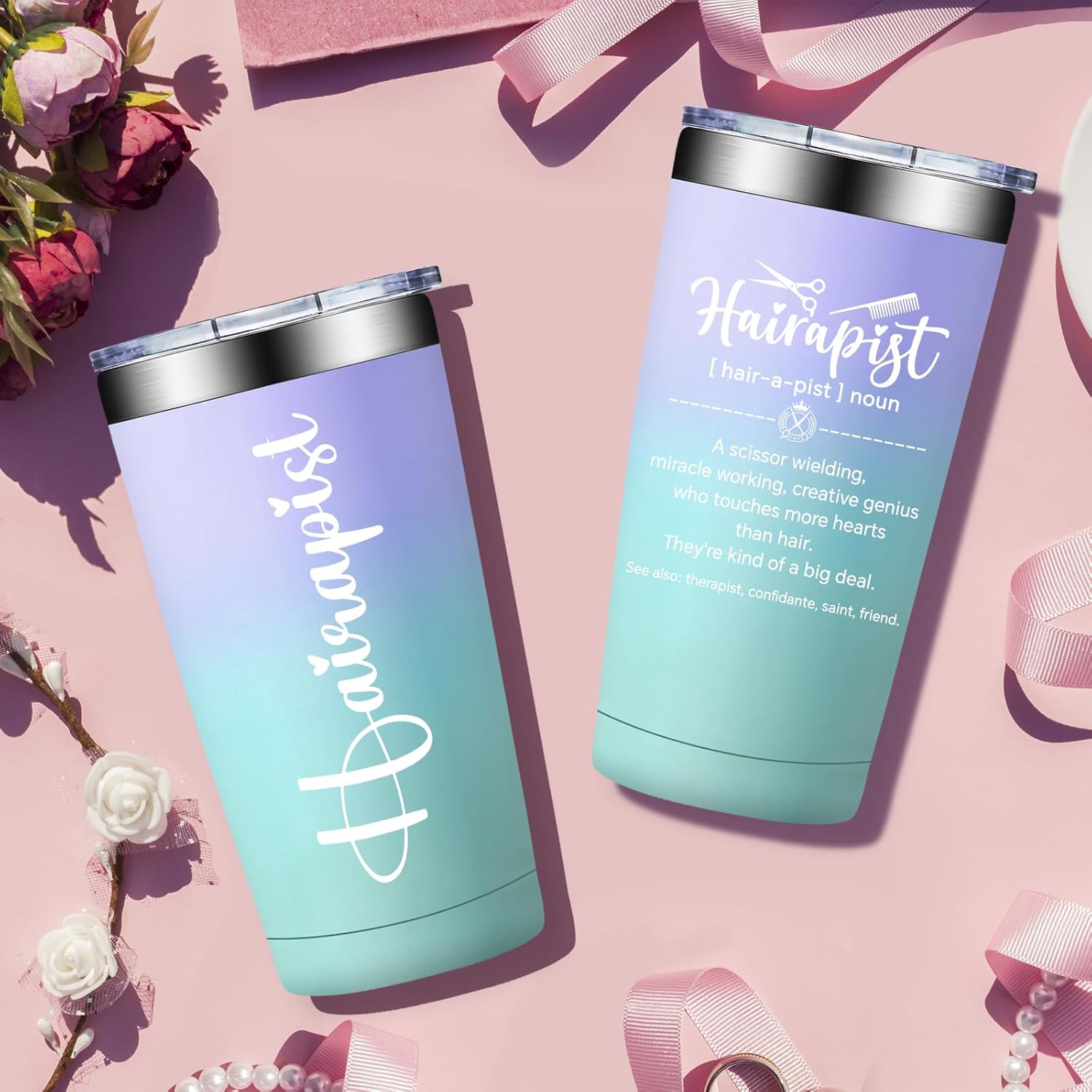 BIRGILT Hair Stylist Gifts - Hairstylist Hairdresser Gifts for Women - Christmas Birthday Graduation Gift for Hair Stylist Female - Cosmetology Hair Dresser Gift Idea - 20oz Hairdresser Tumbler - Image 6