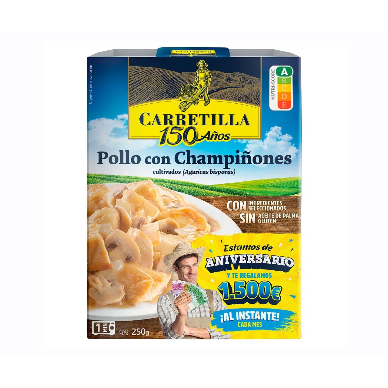 CARRETILLA Hähnchen mit Champignons 250 g 4er-Pack