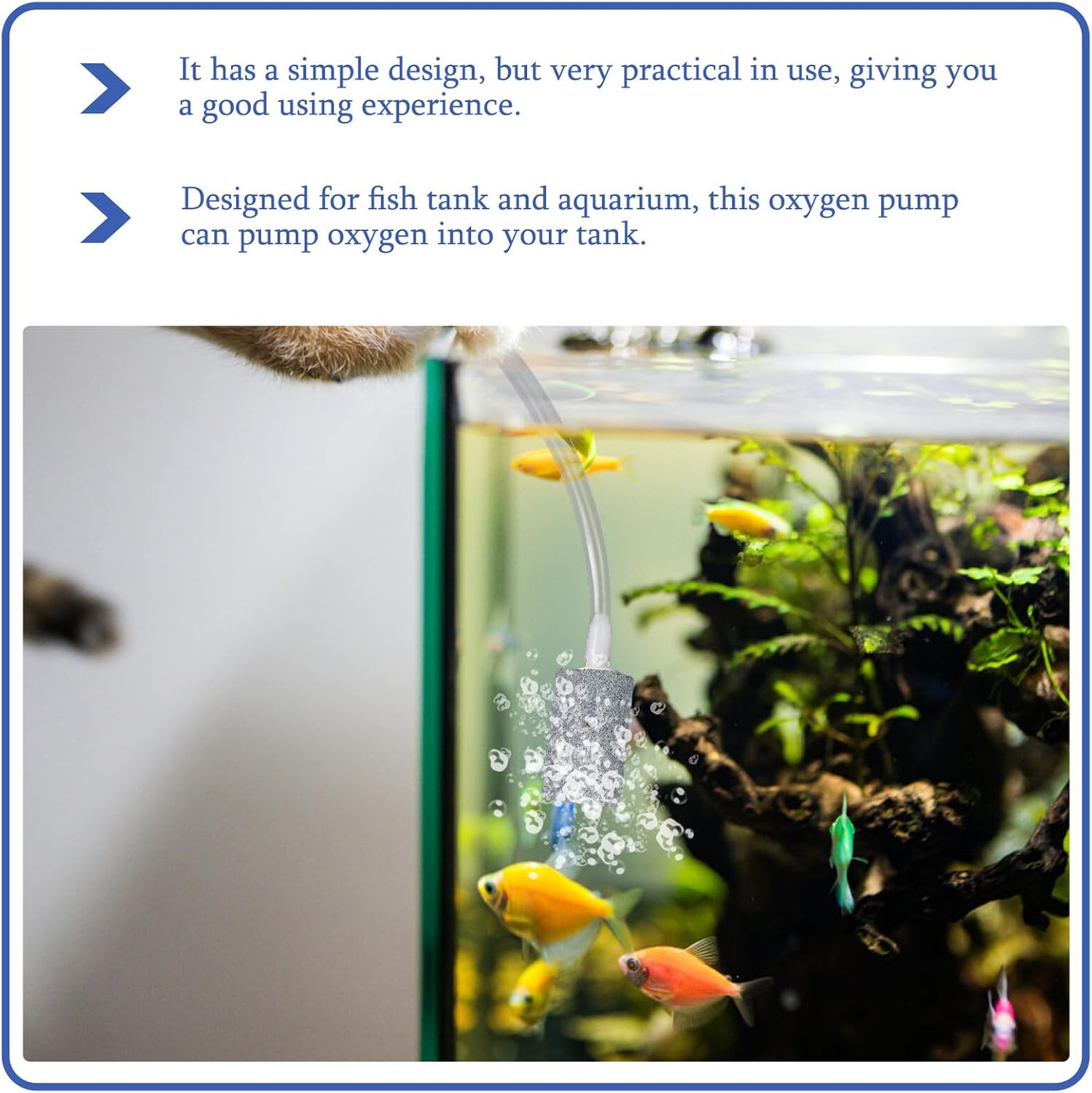 USB Portable Oxygen Pump for Fish Tank, Quiet 1.5l/min Air Xmas image 3