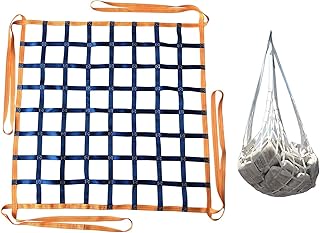 Lifting Cargo Net,Lifting Net Hanging Brick Net Bag Polyester Flat Lifting Load Bearing Ship Loading and Unloading Goods Dock Hoisting Net (3x3m/load:3T)