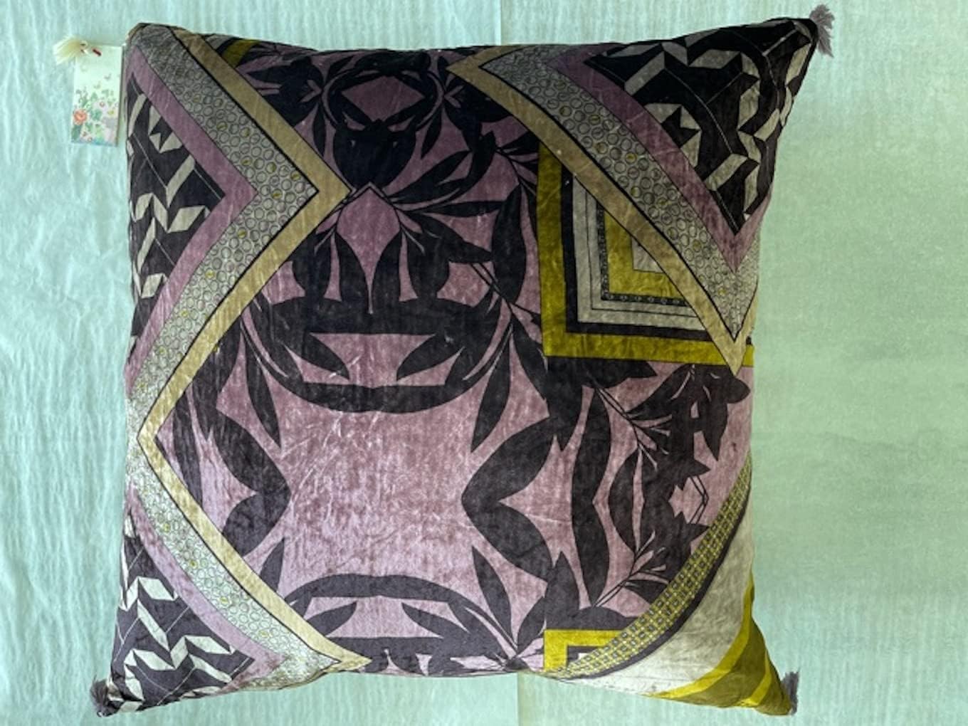 Johnny Was Echo Silk Tassel Velvet Pillow, Multi